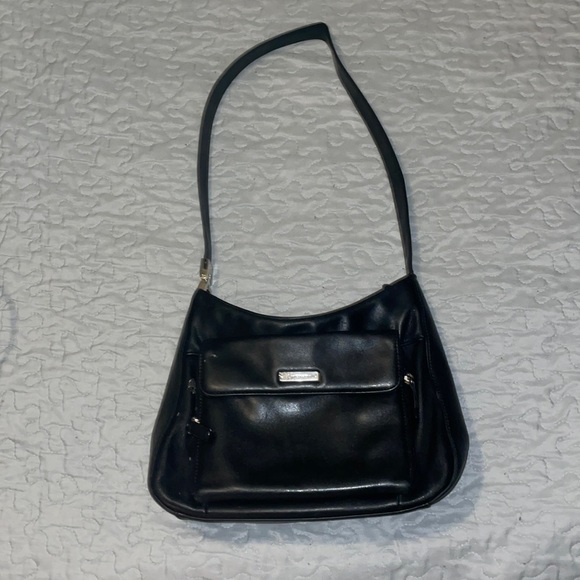 Black leather liz caliborne bag - Picture 1 of 1